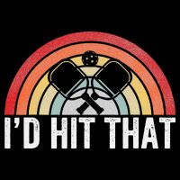 Vintage Pickleball Player Funny I'd Hit That Retro Gift Button