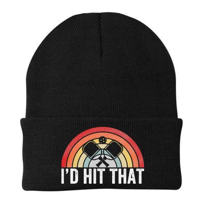 Vintage Pickleball Player Funny I'd Hit That Retro Gift Beanie