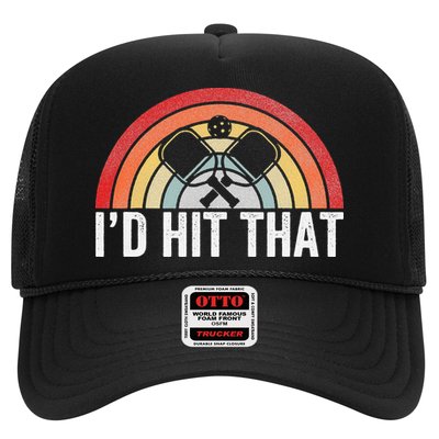 Vintage Pickleball Player Funny I'd Hit That Retro Gift Trucker Hat