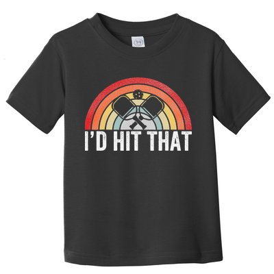 Vintage Pickleball Player Funny I'd Hit That Retro Gift Toddler T-Shirt