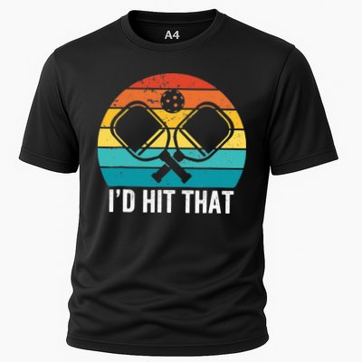 Vintage Pickleball Player Funny I'd Hit That Retro Gift Performance Shirt