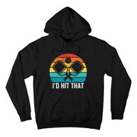 Vintage Pickleball Player Funny I'd Hit That Retro Gift Hoodie