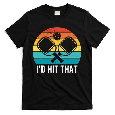 Vintage Pickleball Player Funny I'd Hit That Retro Gift T-Shirt