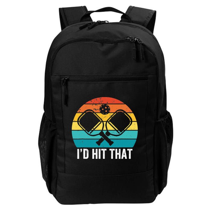 Vintage Pickleball Player Funny I'd Hit That Retro Gift Backpack