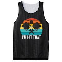 Vintage Pickleball Player Funny I'd Hit That Retro Gift Mesh Reversible Basketball Jersey Tank