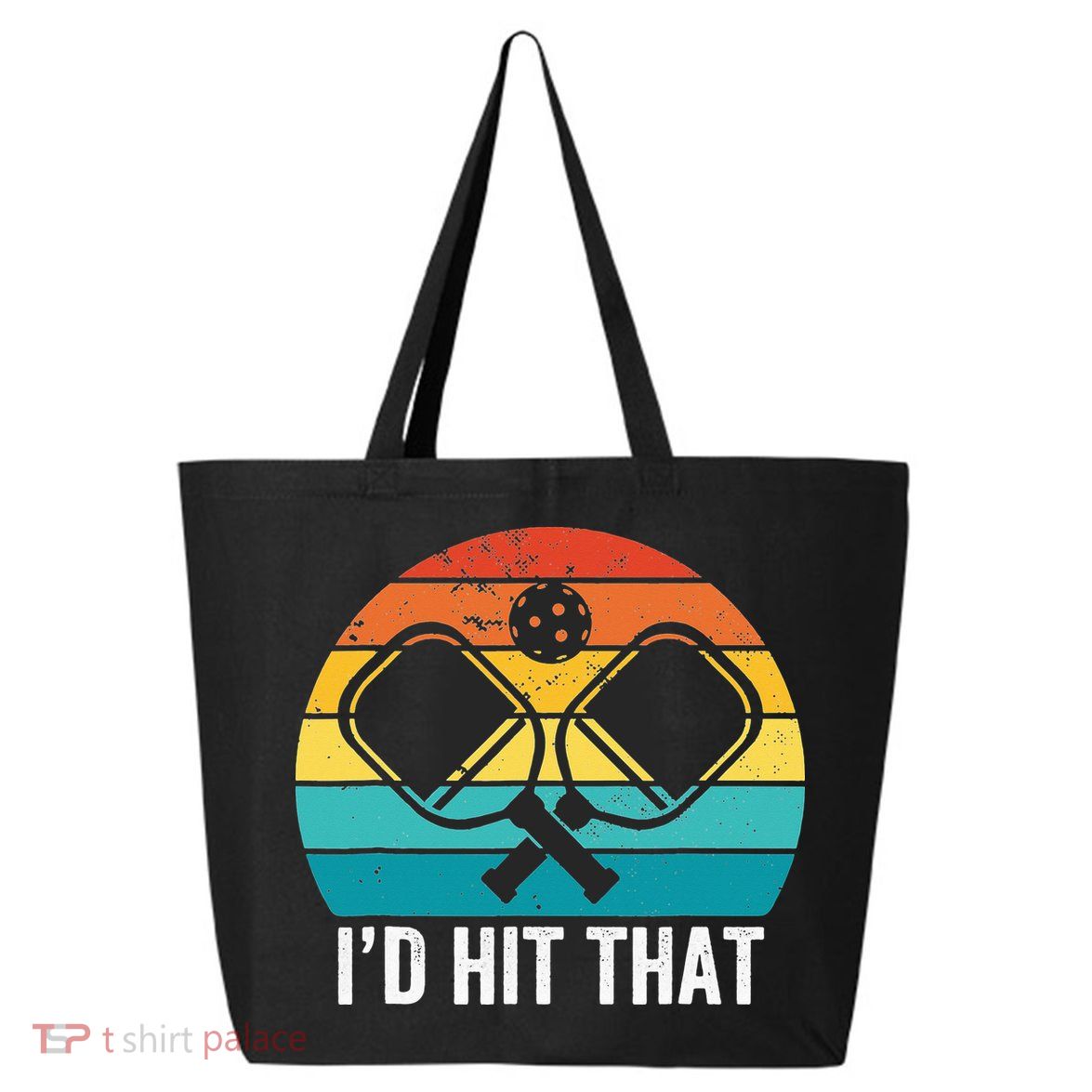Vintage Pickleball Player Funny I'd Hit That Retro Gift 25L Jumbo Tote