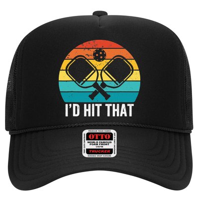 Vintage Pickleball Player Funny I'd Hit That Retro Gift Trucker Hat