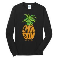 Vintage PSYCH Pineapple of Gus C'mon Son! Crazy Lover Gift Tall Long Sleeve T-Shirt