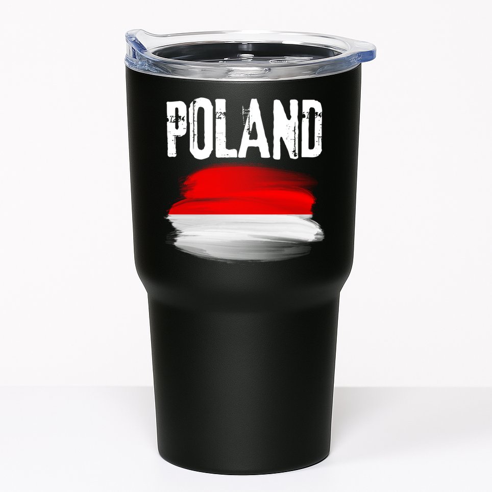 Vintage Poland Polska Polish Flag Souvenir Gift Tumbler