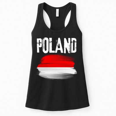Vintage Poland Polska Polish Flag Souvenir Gift Womens Tank Top