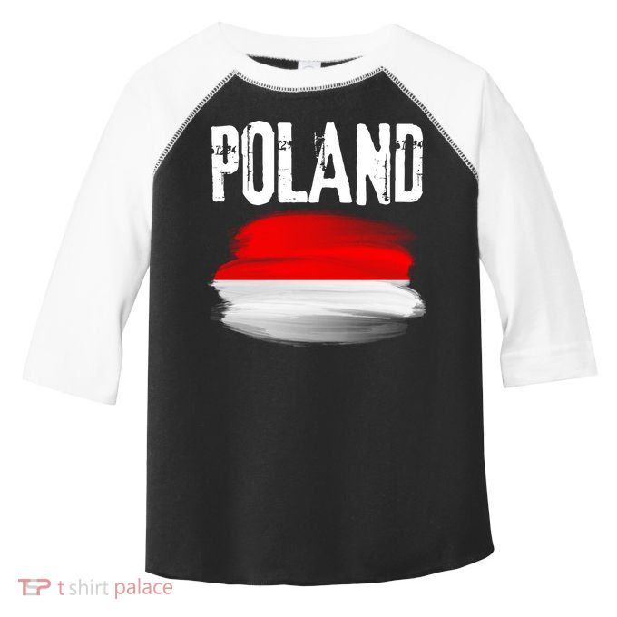 Vintage Poland Polska Polish Flag Souvenir Gift Toddler Fine Jersey T-Shirt