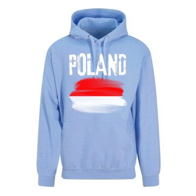 Vintage Poland Polska Polish Flag Souvenir Gift Unisex Surf Hoodie