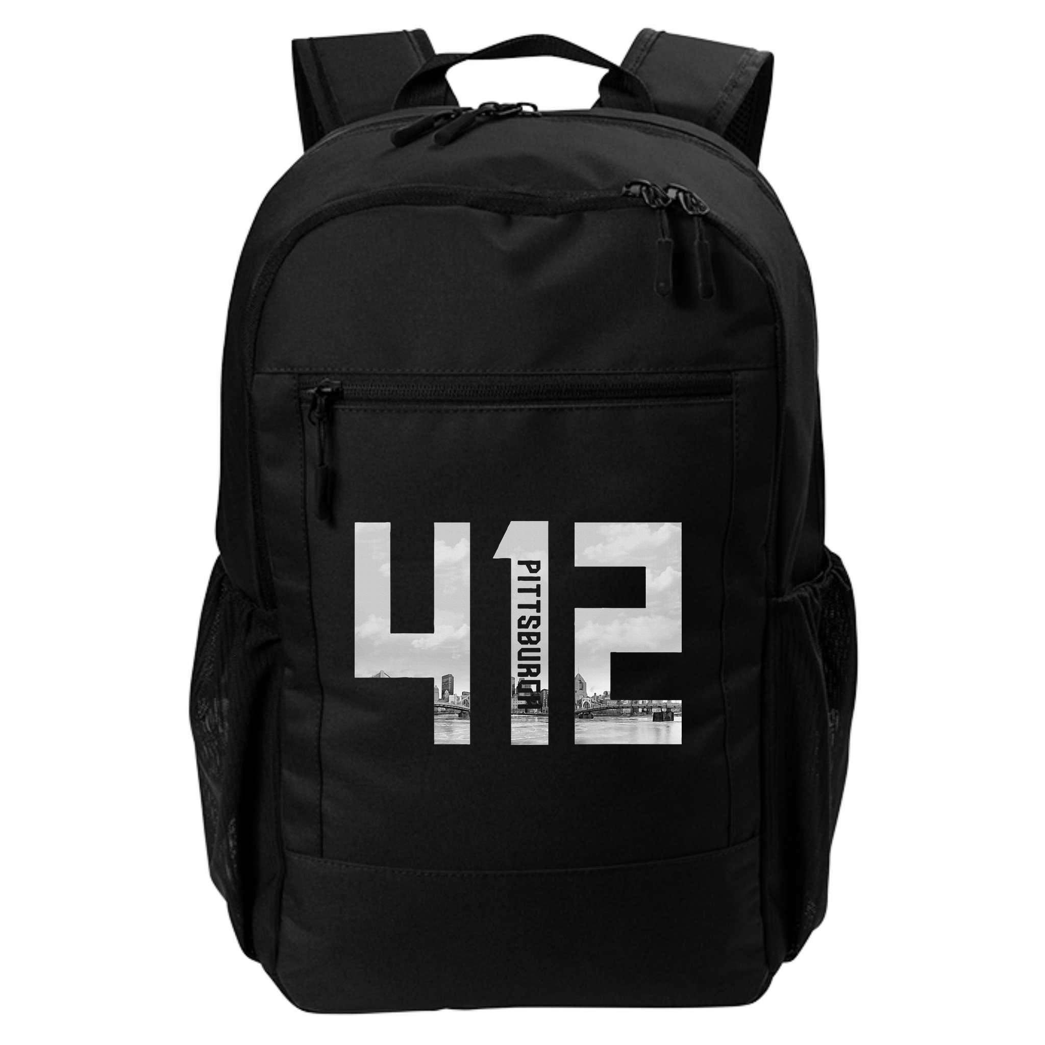 Vintage Pittsburgh Pennsylvania 412 Area Code Skyline Backpack