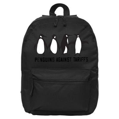 Vintage Penguins Protest Against Funny Penguins Tariffs  16 in Basic Backpack