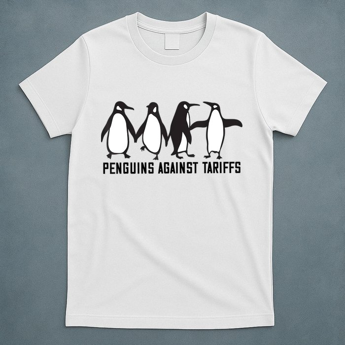 Vintage Penguins Protest Against Funny Penguins Tariffs  T-Shirt