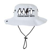 Vintage Penguins Protest Against Funny Penguins Tariffs  Bucket Hat
