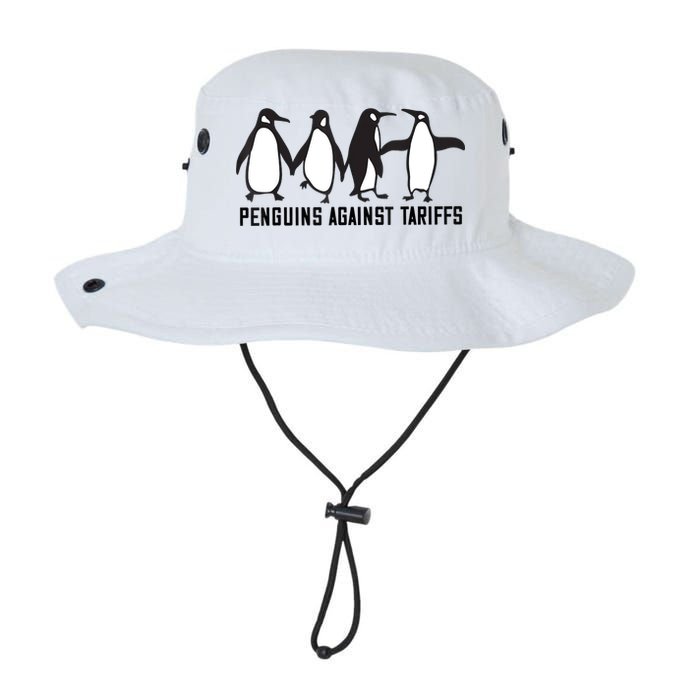 Vintage Penguins Protest Against Funny Penguins Tariffs  Bucket Hat