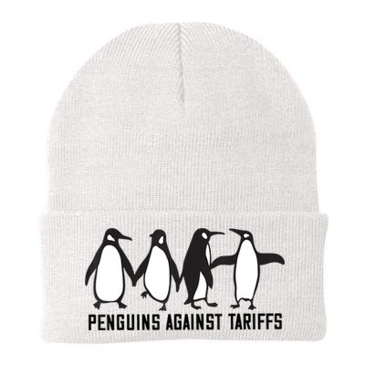 Vintage Penguins Protest Against Funny Penguins Tariffs  Beanie