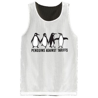 Vintage Penguins Protest Against Funny Penguins Tariffs  Mesh Reversible Basketball Jersey Tank