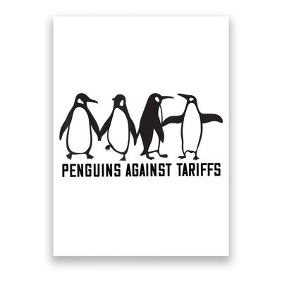 Vintage Penguins Protest Against Funny Penguins Tariffs  Poster
