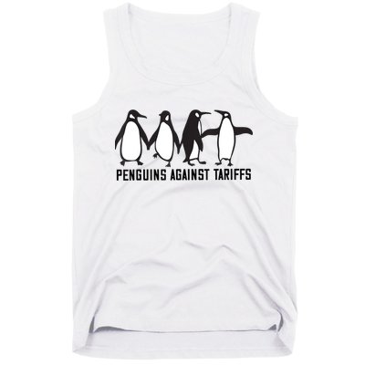 Vintage Penguins Protest Against Funny Penguins Tariffs  Tank Top