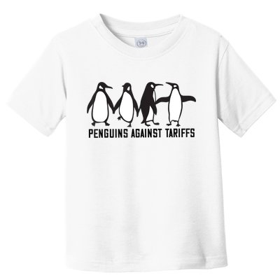 Vintage Penguins Protest Against Funny Penguins Tariffs  Toddler T-Shirt