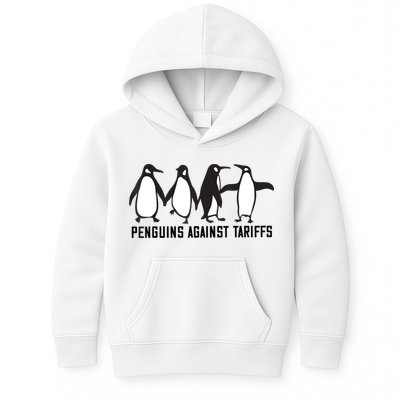 Vintage Penguins Protest Against Funny Penguins Tariffs  Kids Hoodie