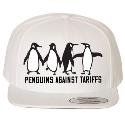 Vintage Penguins Protest Against Funny Penguins Tariffs  Wool Snapback Cap