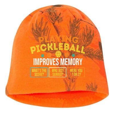 Vintage Playing Pickleball Improves Memory Pickleballers Best Gift Kati - Camo Knit Beanie