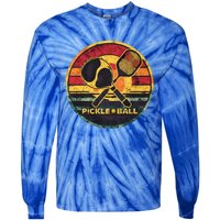 Vintage Pickleball Paddleball Retro Lover FatherS Day Cute Gift Tie-Dye Long Sleeve Shirt