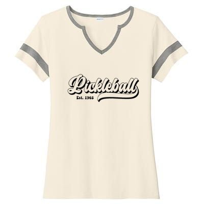 Vintage Pickleball Paddles Est 1965 Ladies Halftime Notch Neck Tee