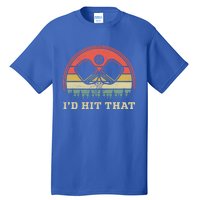 Vintage Pickleball Player Funny ID Hit That Retro Gift Tall T-Shirt