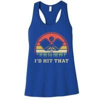 Vintage Pickleball Player Funny ID Hit That Retro Gift Women's Racerback Tank