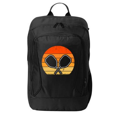 Vintage Pickleball Paddle Gift For Pickleball Player City Backpack
