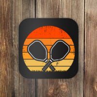 Vintage Pickleball Paddle Gift For Pickleball Player Coaster