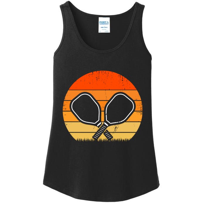 Vintage Pickleball Paddle Gift For Pickleball Player Ladies Essential Tank