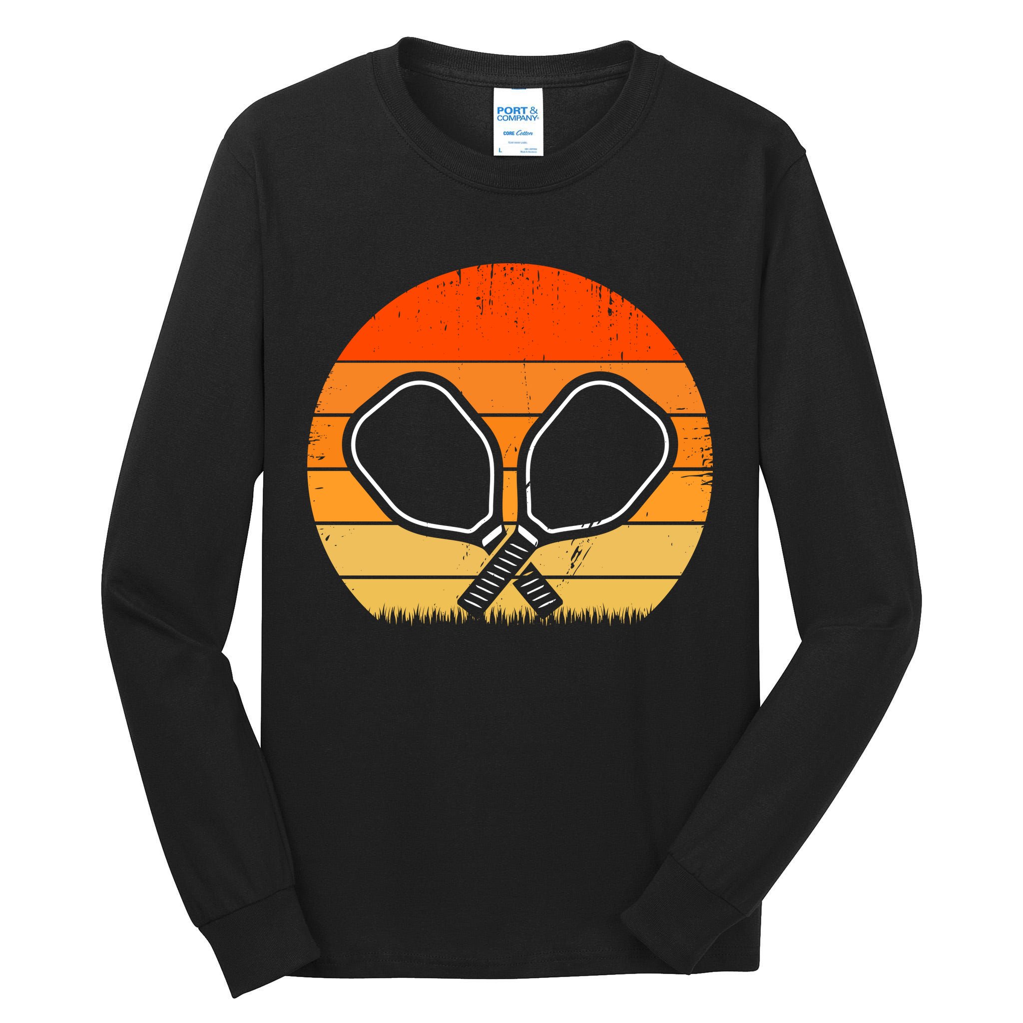 Vintage Pickleball Paddle Gift For Pickleball Player Tall Long Sleeve T-Shirt