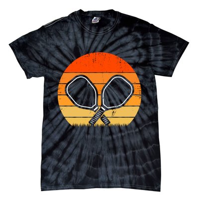 Vintage Pickleball Paddle Gift For Pickleball Player Tie-Dye T-Shirt