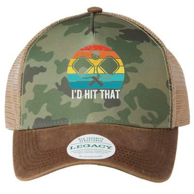 Vintage Pickleball Player Funny I'd Hit That Retro Gift Legacy Tie Dye Trucker Hat