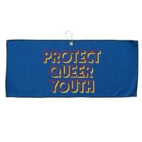 Vintage Protect Queer Rainbow LGBT Rights Pride Large Microfiber Waffle Golf Towel