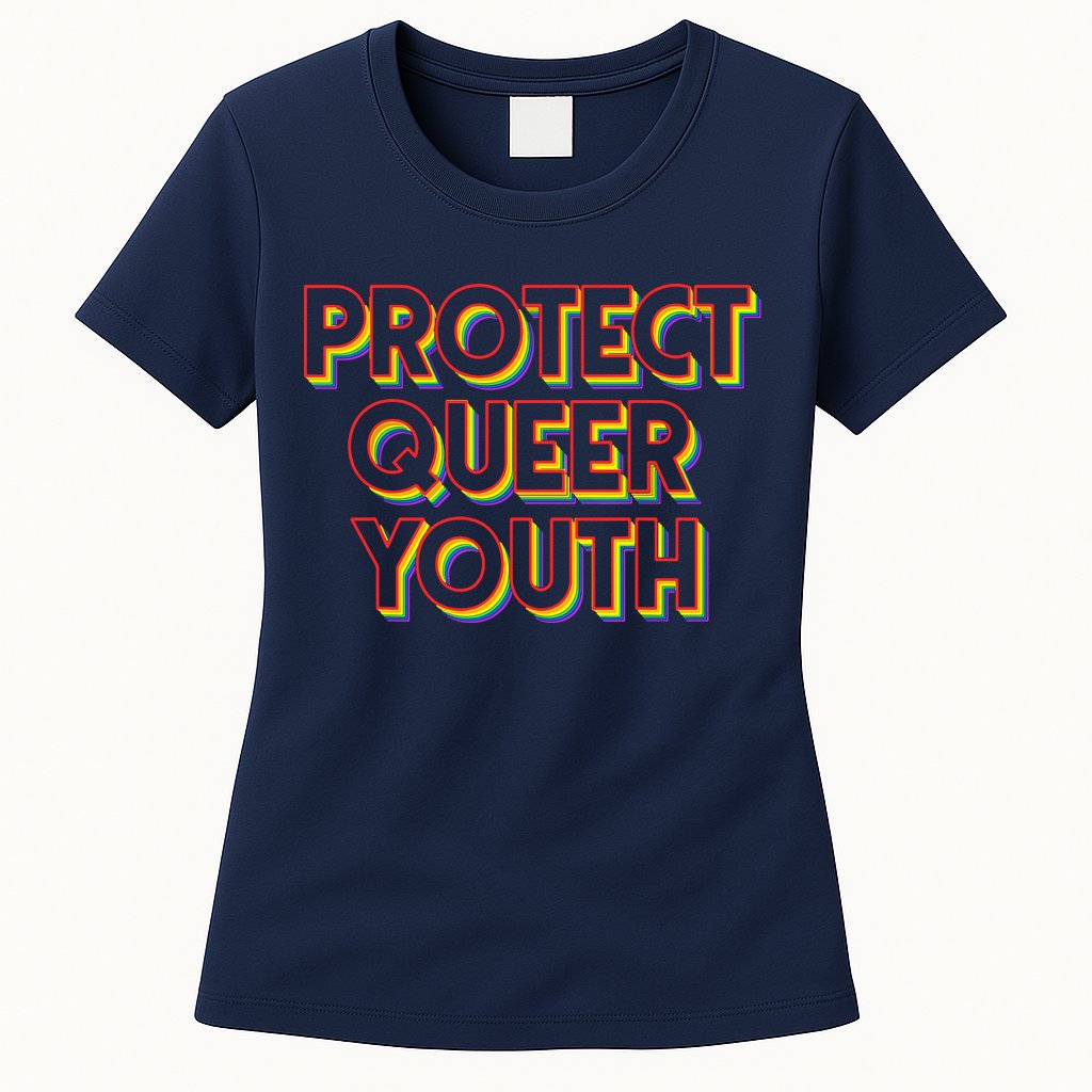 Vintage Protect Queer Rainbow LGBT Rights Pride Womens T-Shirt