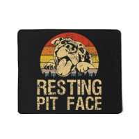 Vintage Pitbull Resting Pit Face Funny Pitbull Lovers Mousepad