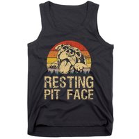 Vintage Pitbull Resting Pit Face Funny Pitbull Lovers Tank Top