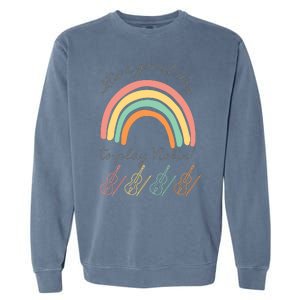 Violin Player Rainbow Design Garment-Dyed Sweatshirt