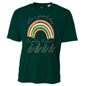 Violin Player Rainbow Design Cooling Performance Crew T-Shirt