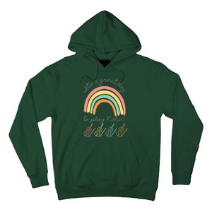 Violin Player Rainbow Design Hoodie