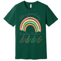 Violin Player Rainbow Design Premium T-Shirt