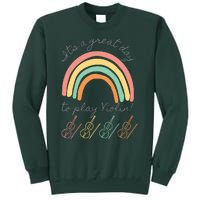 Violin Player Rainbow Design Tall Sweatshirt