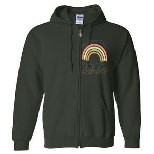 Violin Player Rainbow Design Full Zip Hoodie