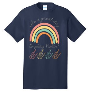 Violin Player Rainbow Design Tall T-Shirt